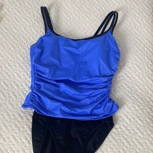 Miraclesuit Blue and Black Swimsuit